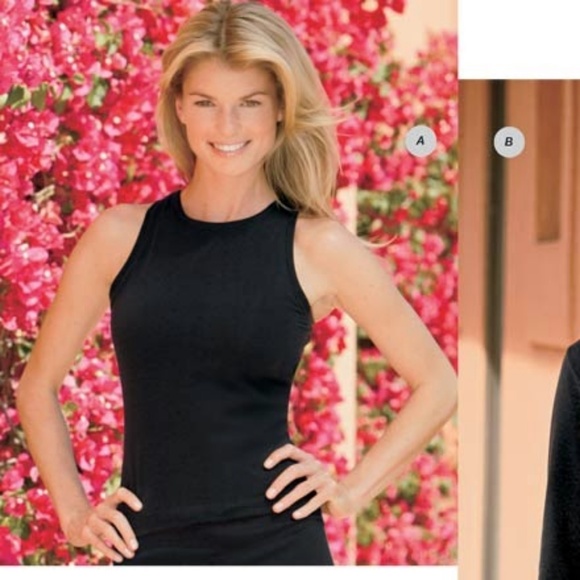 high neck tank top with built in bra